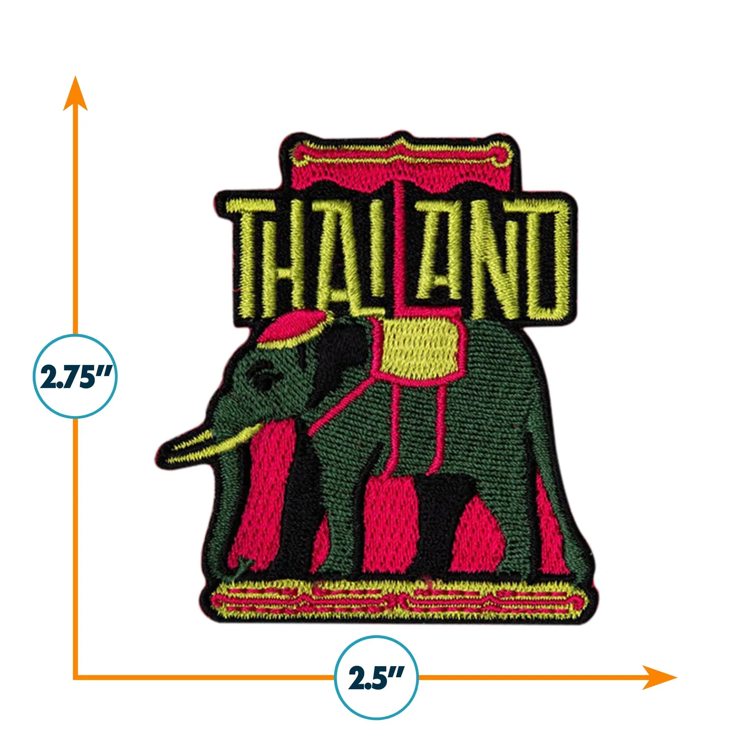 Vagabond Heart Thailand strygemærke 70x64 mm broderet