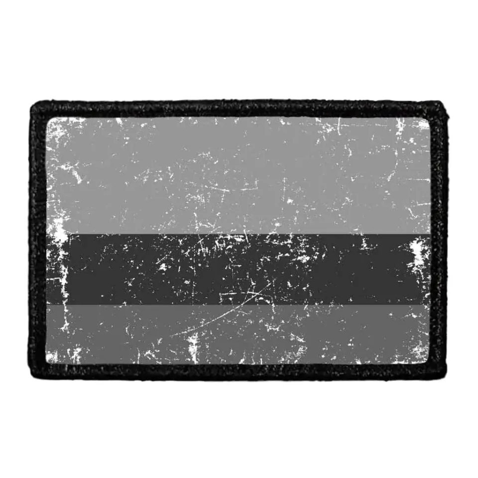 Pull Patch Columbia Flag patch sort-hvid velcro