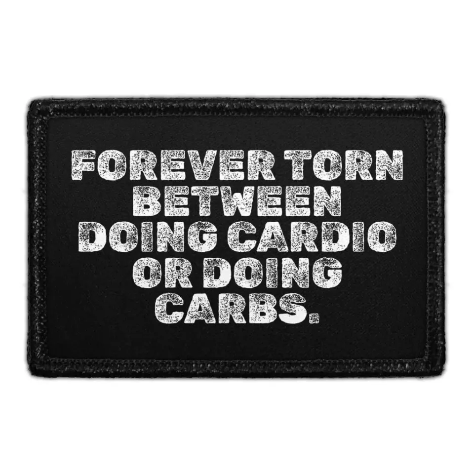 Pull Patch Cardio Or Carbs patch med velcro 3x2" gym
