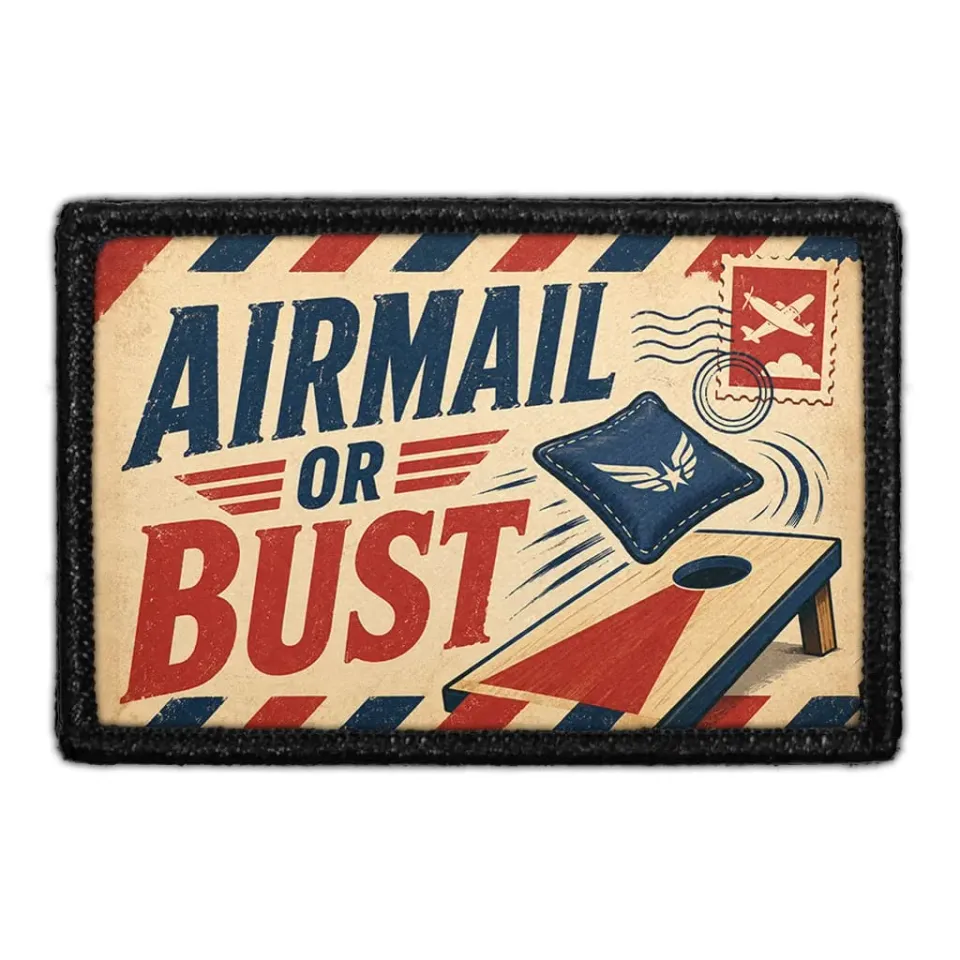 Pull Patch Airmail or Bust patch med velcro 3x2