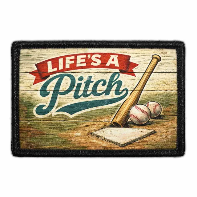 Pull Patch Life's A Pitch patch 76x51 mm baseball