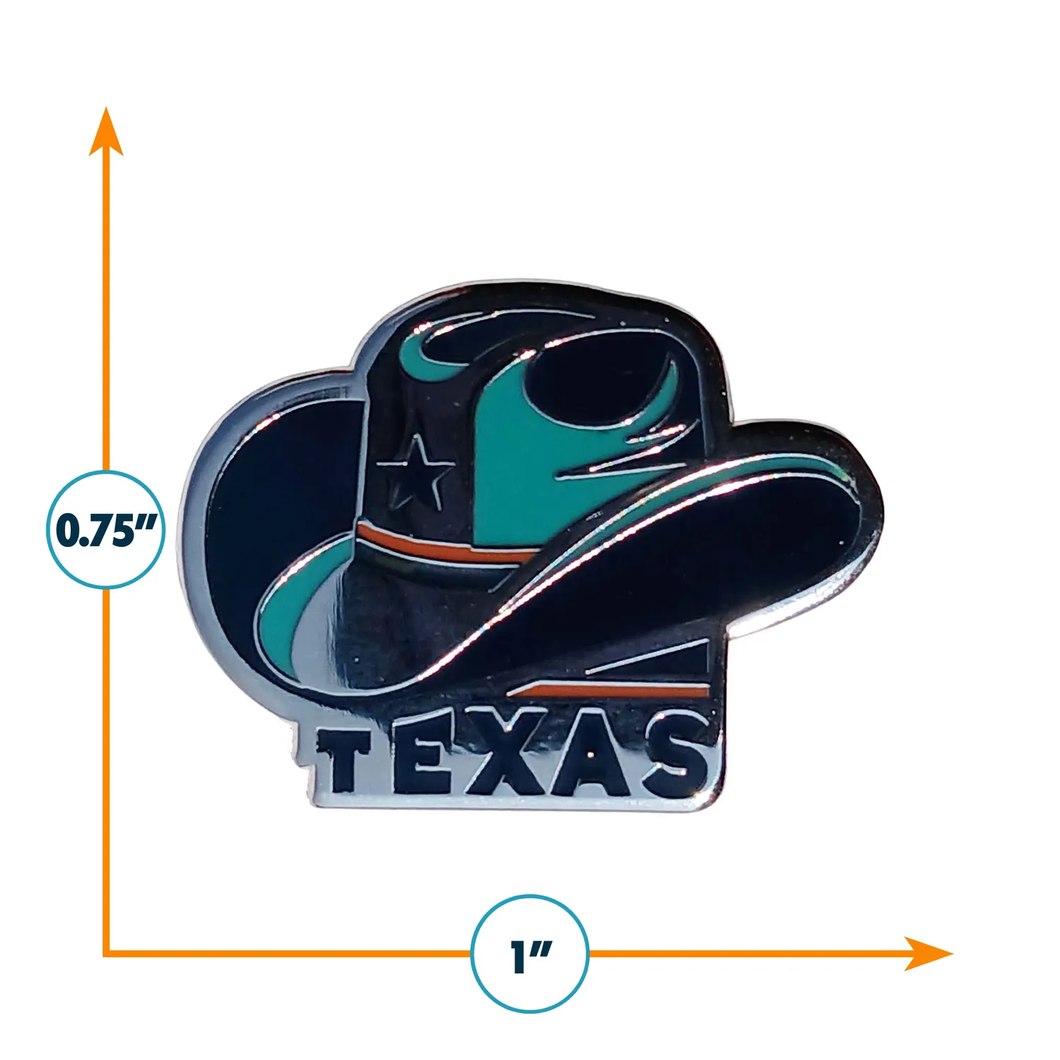 Vagabond Heart Texas emaljepin 19x25 mm hård emalje