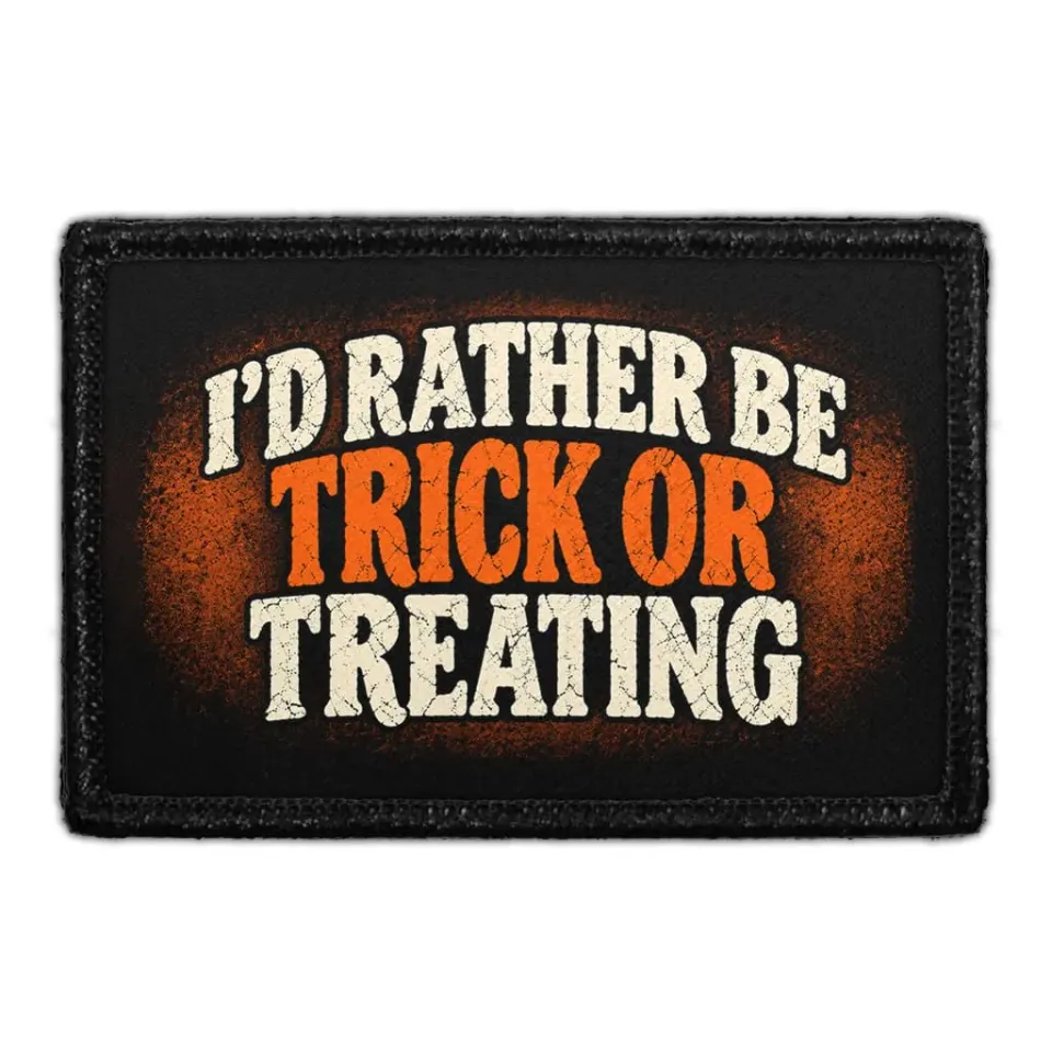 Pull Patch Trick Or Treating patch 3x2 velcro