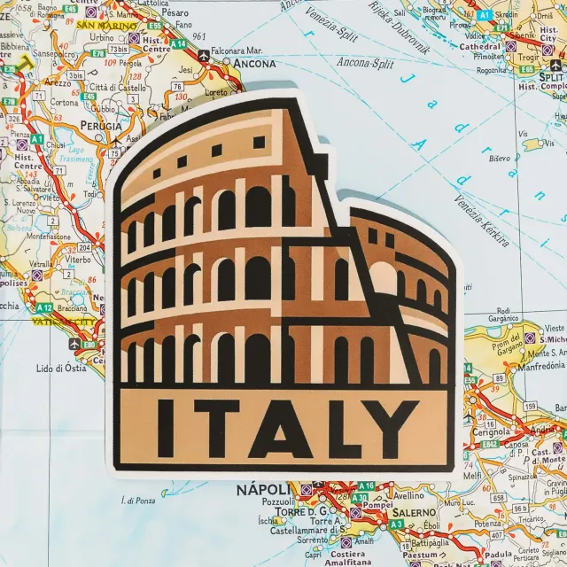 Vagabond Heart Italy vinyl klistermærke Colosseum