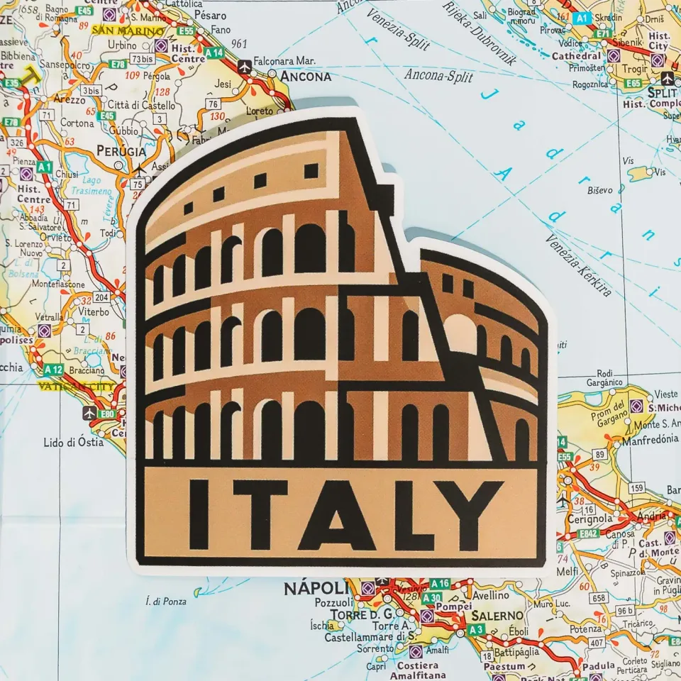 Vagabond Heart Italy vinyl klistermærke Colosseum
