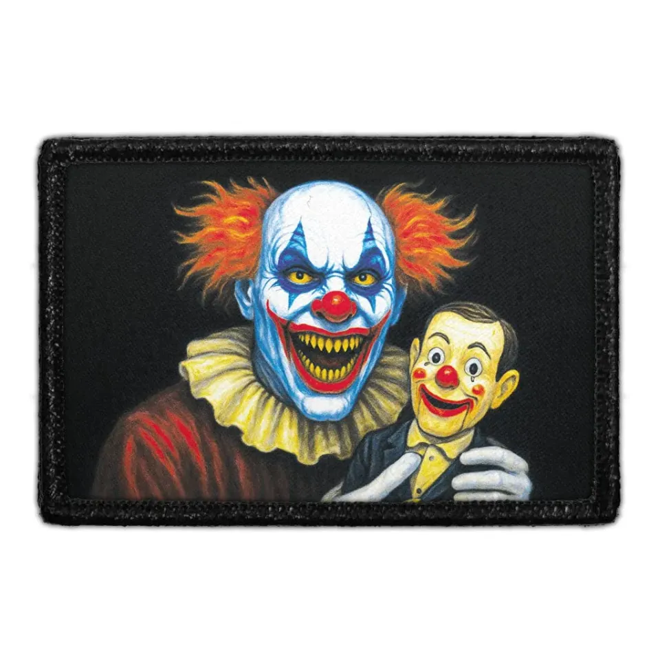 Pull Patch Painted Ventriloquist patch klovn velcro