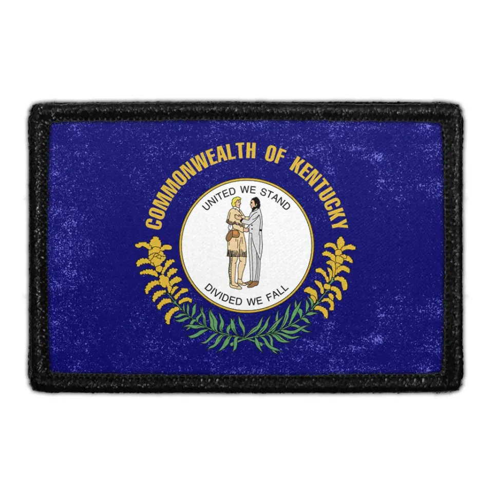 Pull Patch Kentucky State Flag Color Distressed patch
