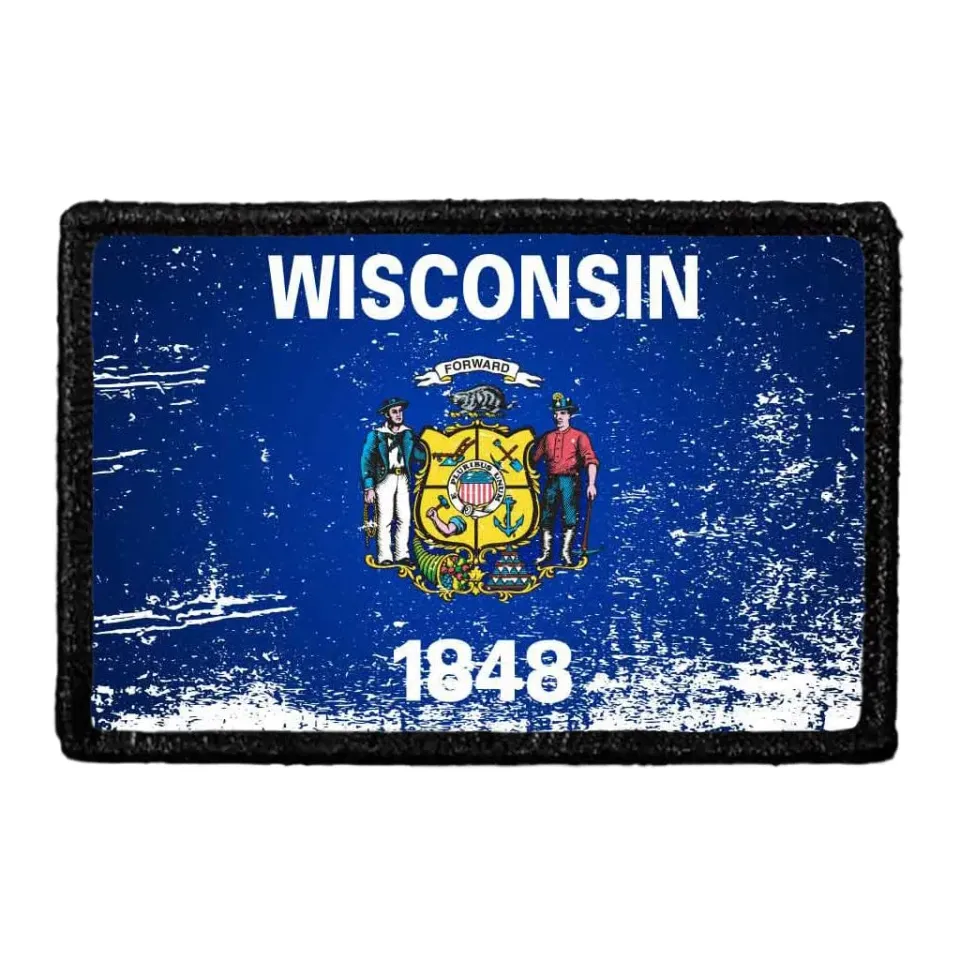 Pull Patch Wisconsin State Flag patch vintage