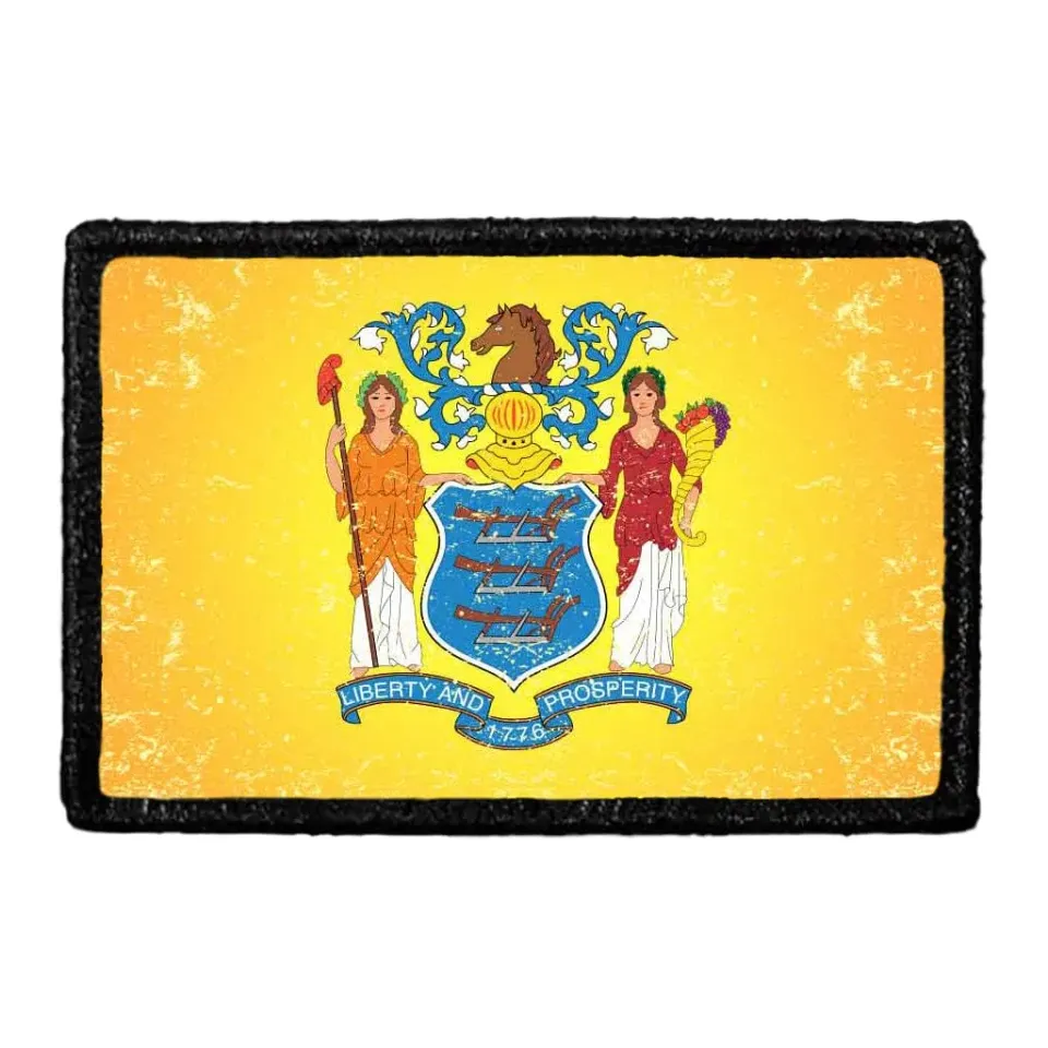 Pull Patch New Jersey Flag patch vintage velcro