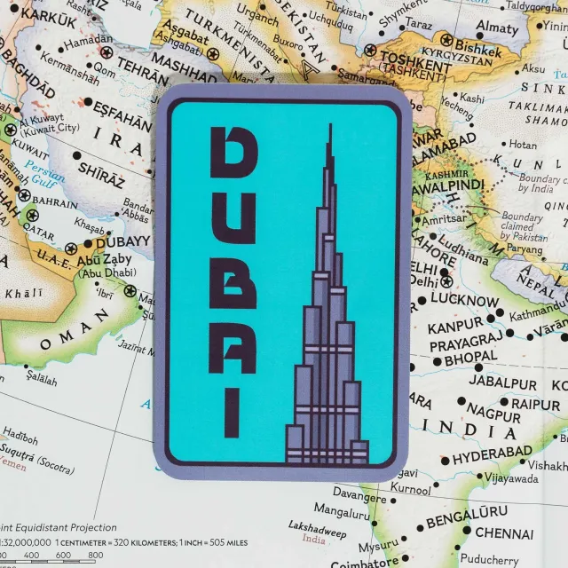 Vagabond Heart Dubai sticker klistermærke Burj Khalifa