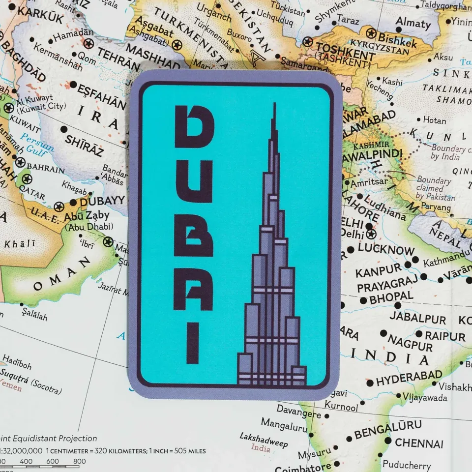 Vagabond Heart Dubai sticker klistermærke Burj Khalifa
