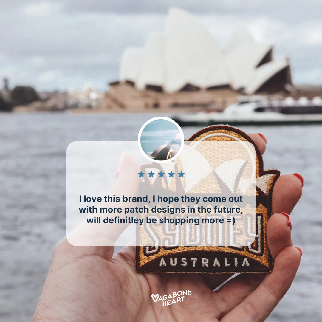 Vagabond Heart Sydney strygemærke 70x70 mm