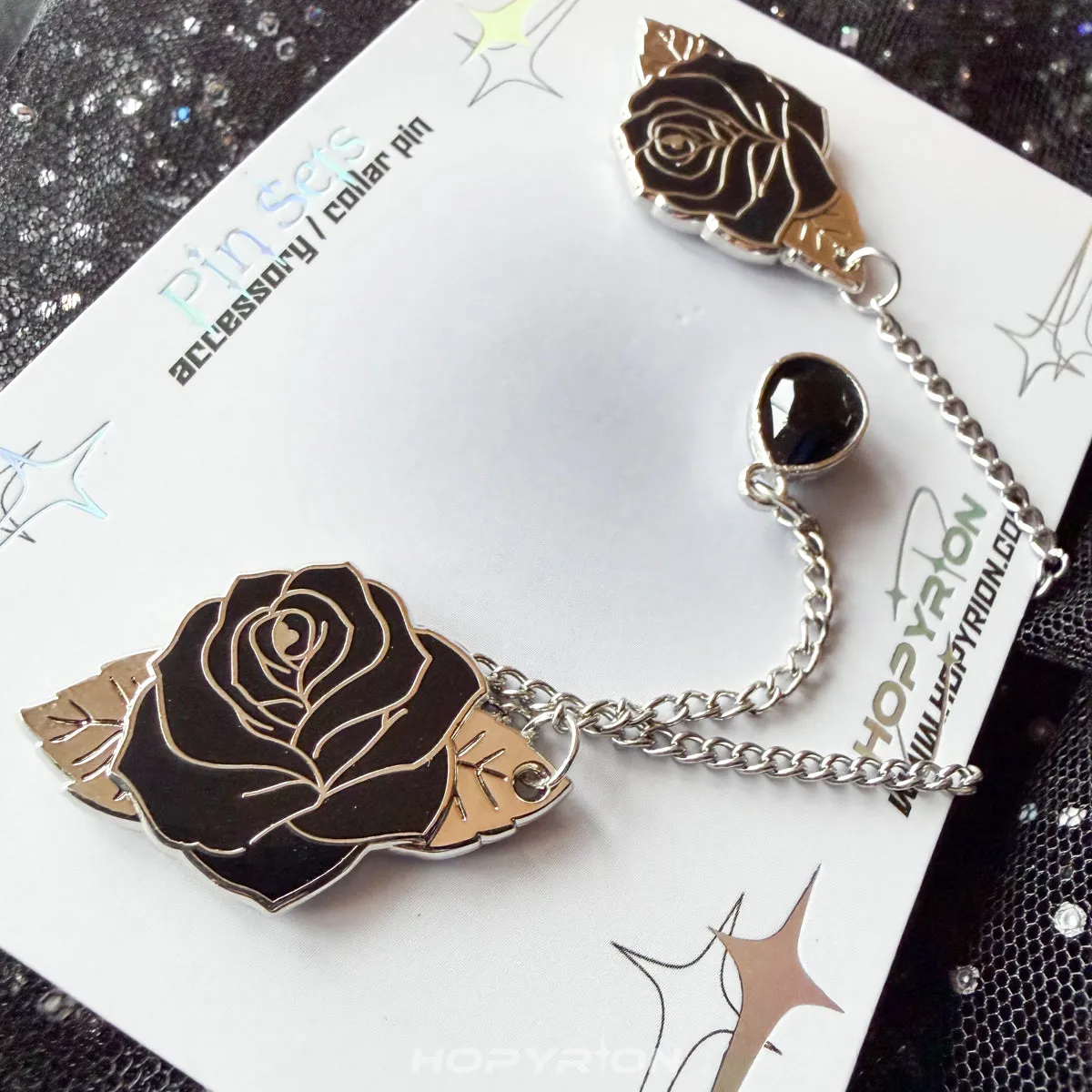 Hopyrion Fiery Rose chain pin blomst guld