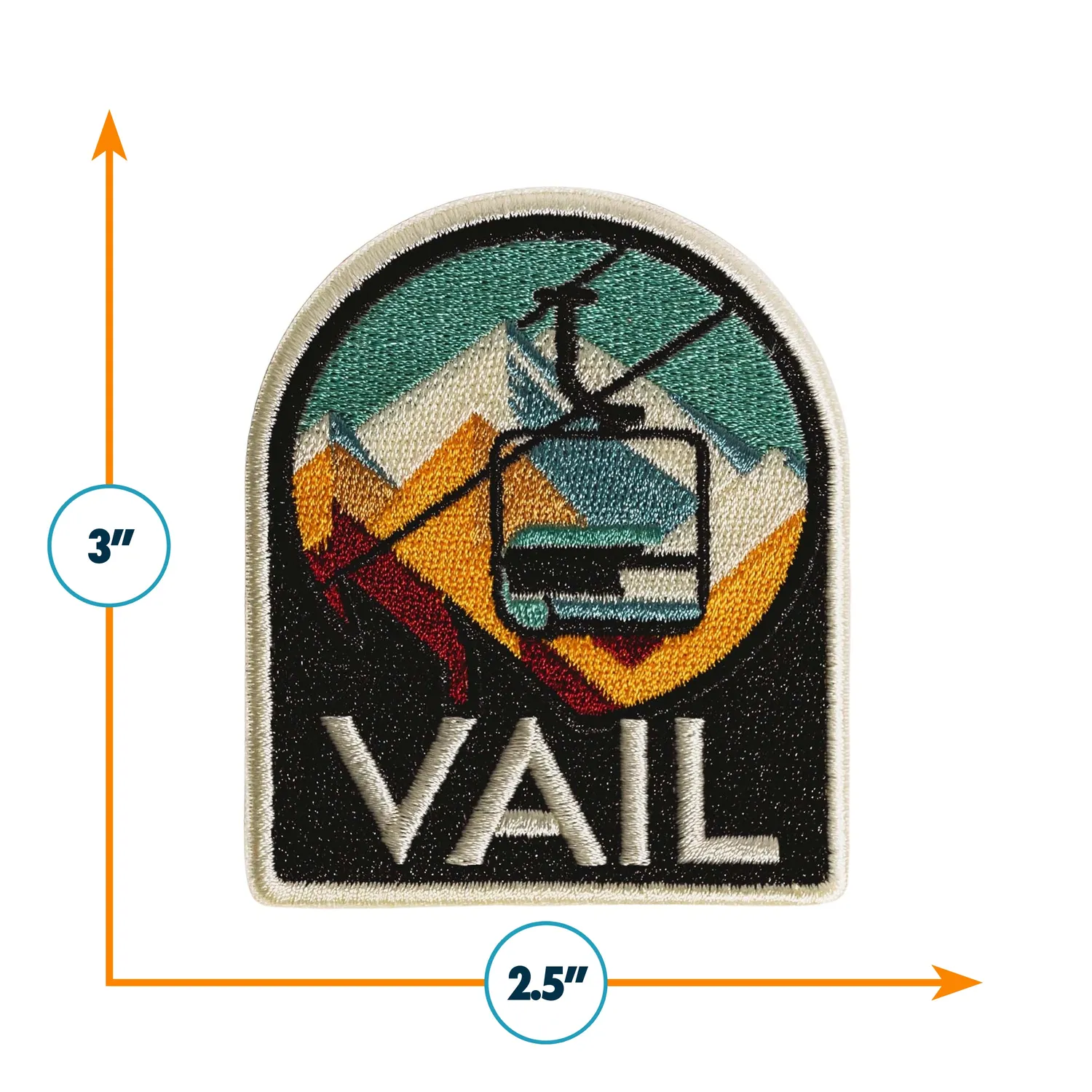 Vagabond Heart Vail Colorado strygemærke 76x64 mm