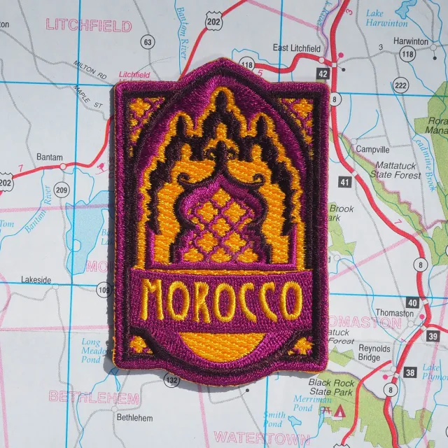 Vagabond Heart Morocco strygemærke moské broderet