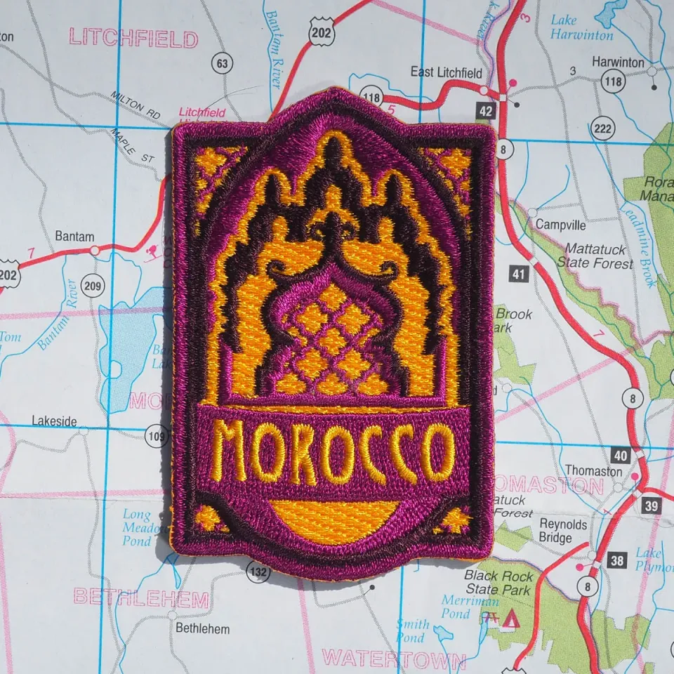 Vagabond Heart Morocco strygemærke moské broderet