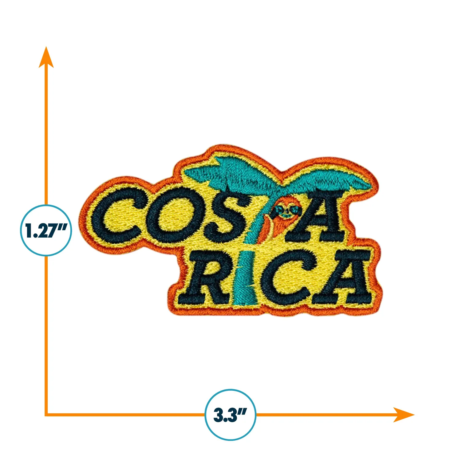 Vagabond Heart Costa Rica patch strygemærke 32x84 mm