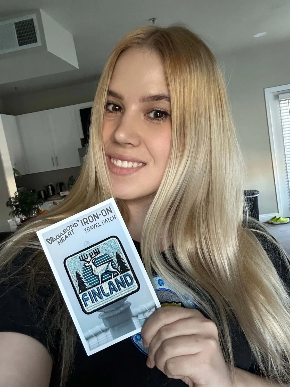 Vagabond Heart Finland strygemærke broderet