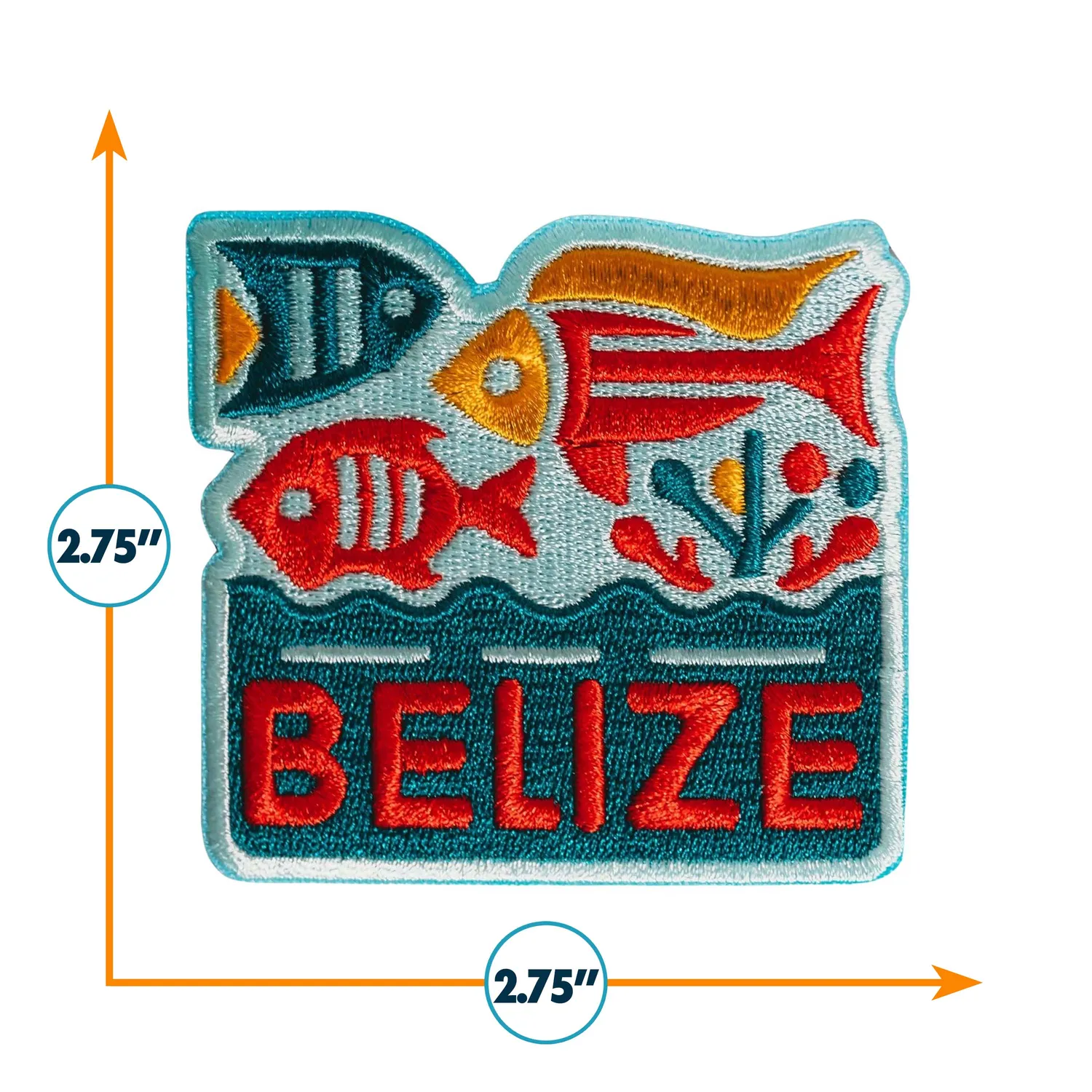 Vagabond Heart Belize strygemærke 70x70 mm revmotiv