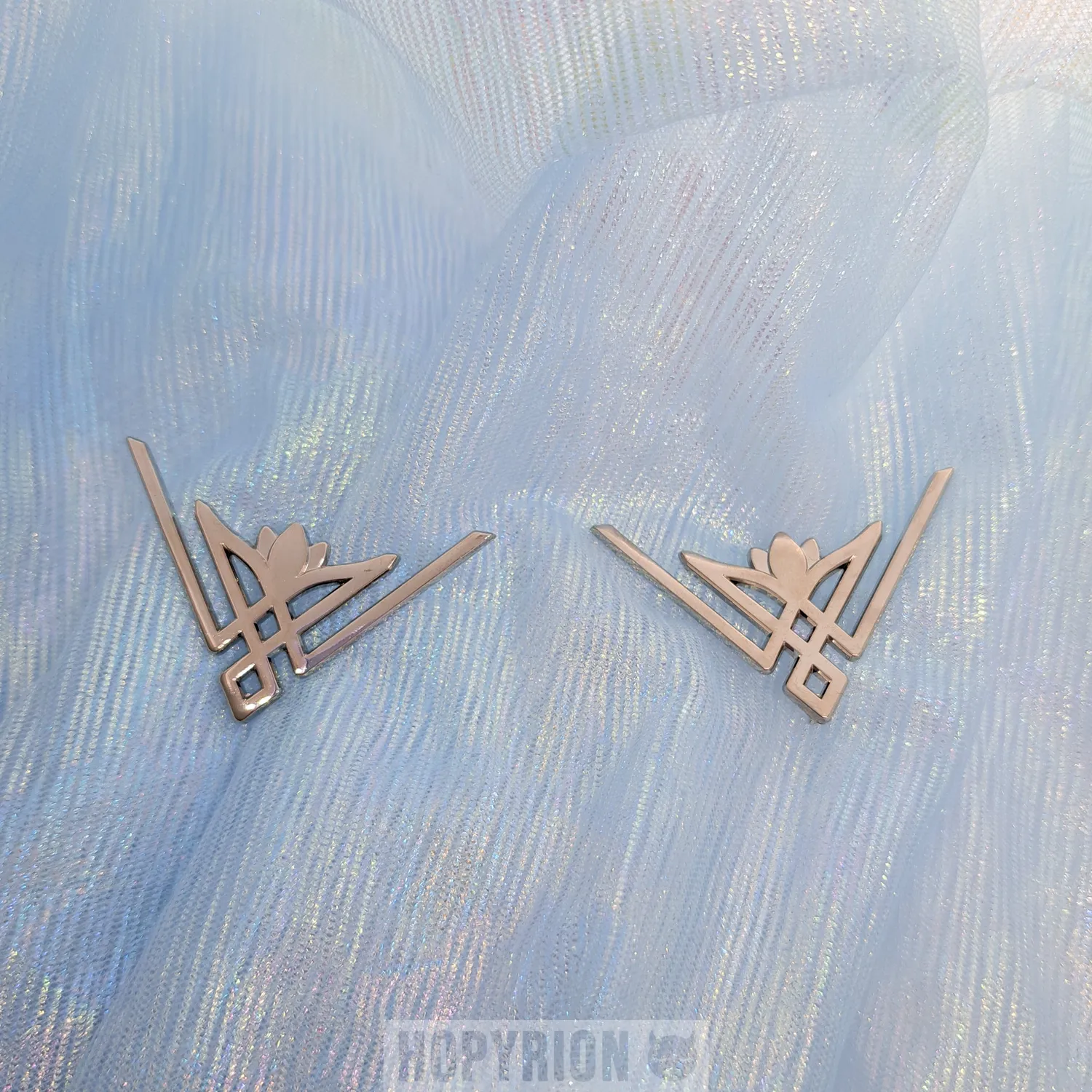 Hopyrion Lotus Collar pinsæt guld 3 cm