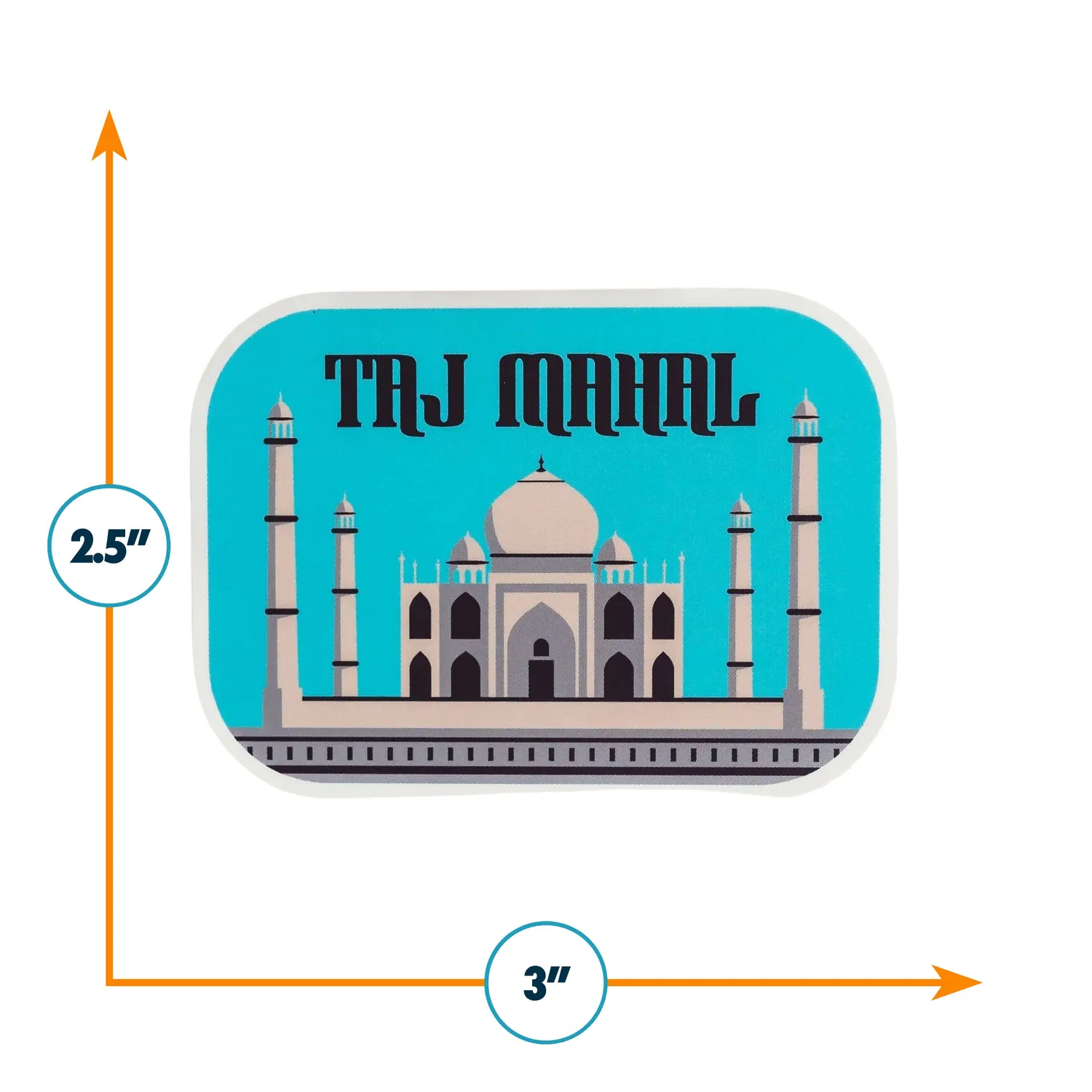 Vagabond Heart Taj Mahal klistermærke souvenir