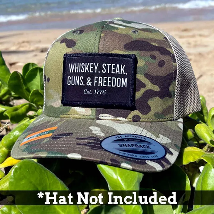 Pull Patch Whiskey Steak Guns Freedom patch 7,6x5,1 cm velcro