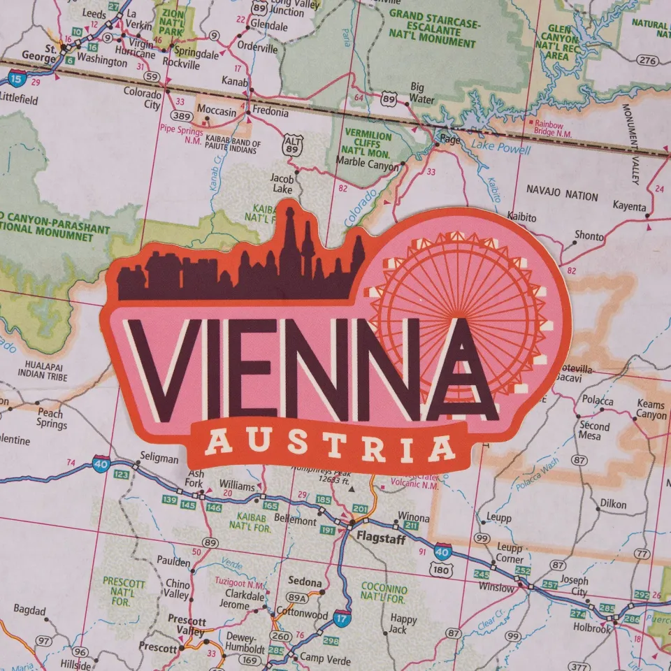 Vagabond Heart Vienna klistermærke bymotiv