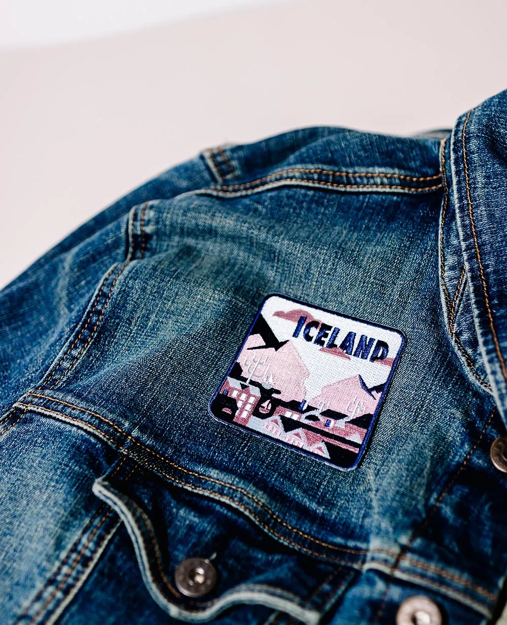 Vagabond Heart Iceland patch strygemærke 76x76 mm