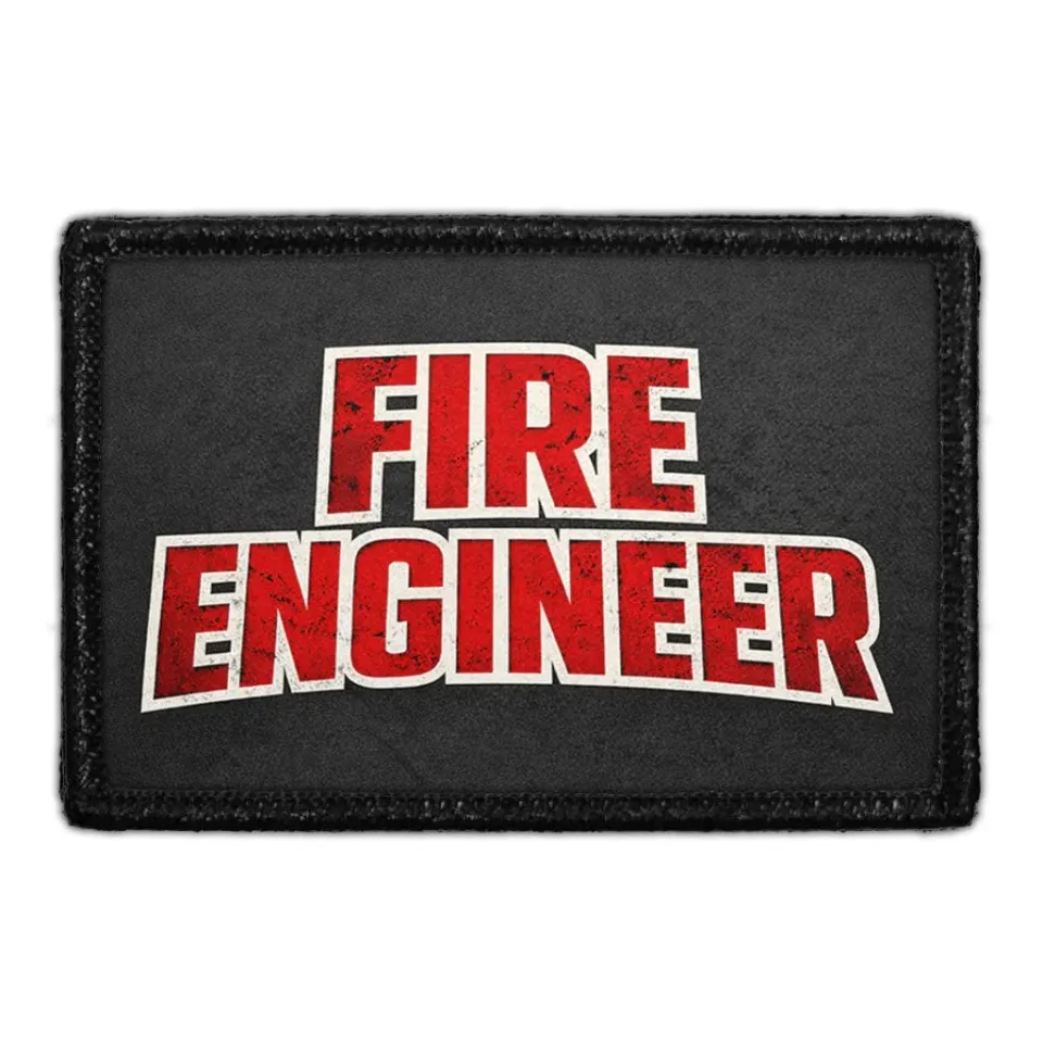 Pull Patch Fire Engineer patch 3x2 velcro brand