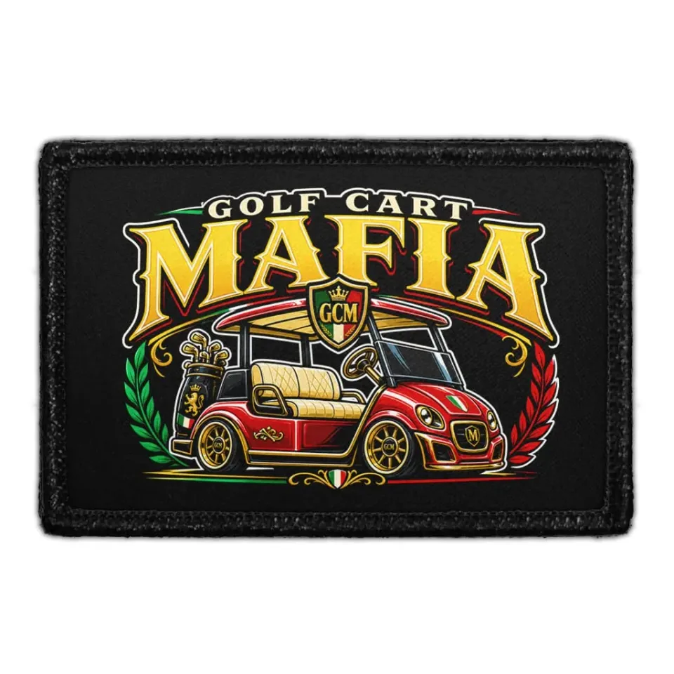 Pull Patch Golf Cart Mafia patch med velcro 3x2 golf