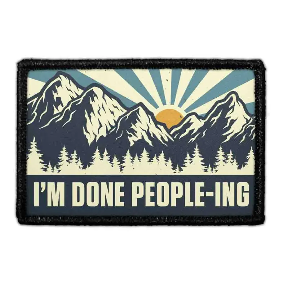 Pull Patch I'm Done People-ing patch med velcro sjov