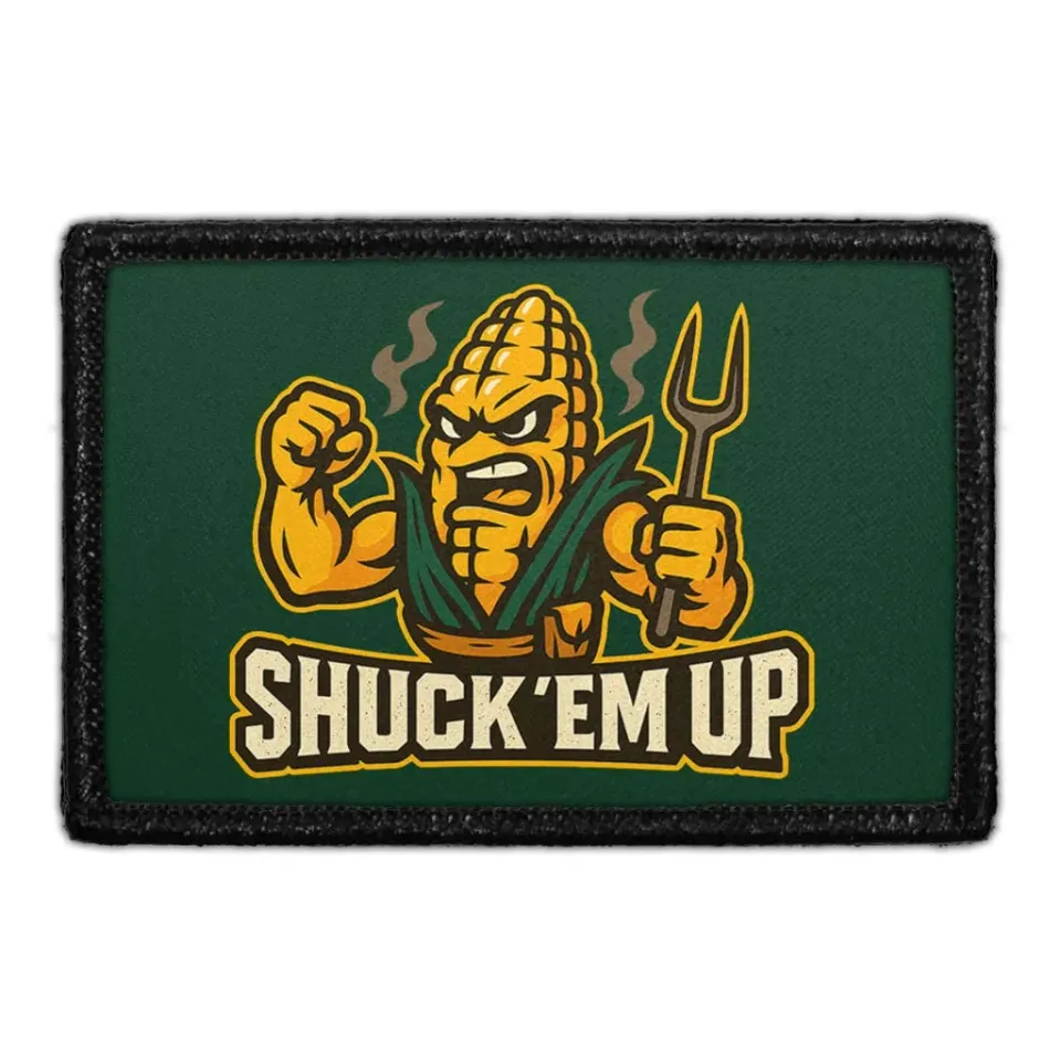 Pull Patch Shuck ’Em Up patch humor velcro