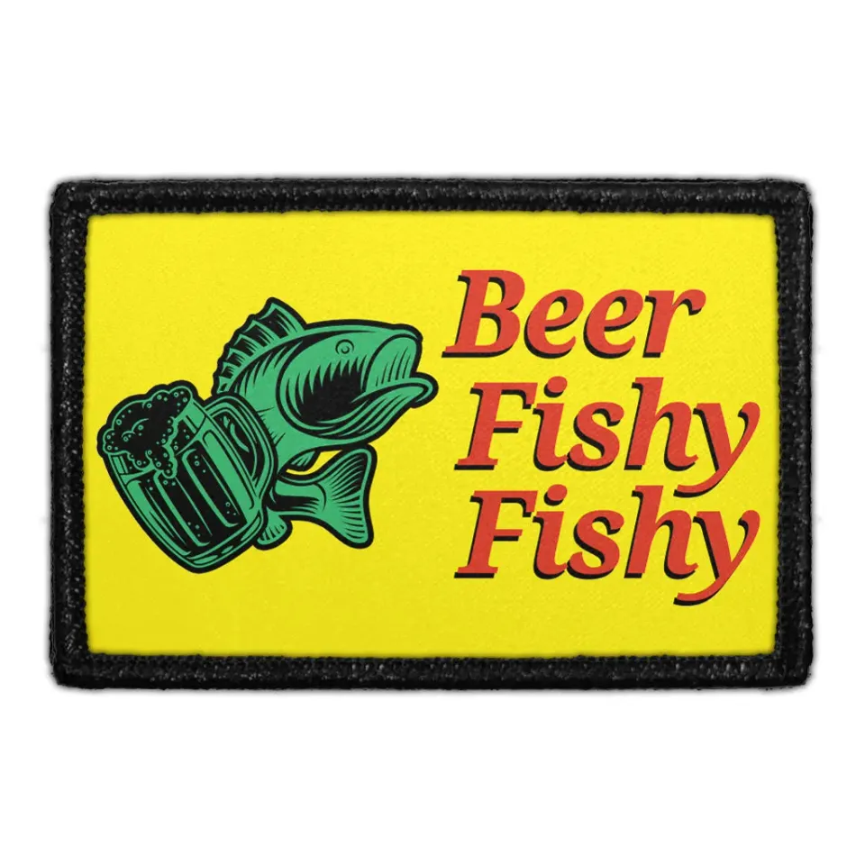Pull Patch Beer Fishy Fishy patch 76x51 mm velcro