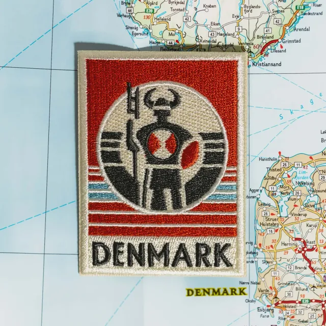 Vagabond Heart Denmark strygemærke 76 mm broderi