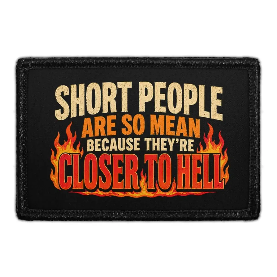 Pull Patch Short People patch 3x2 sjov tekst