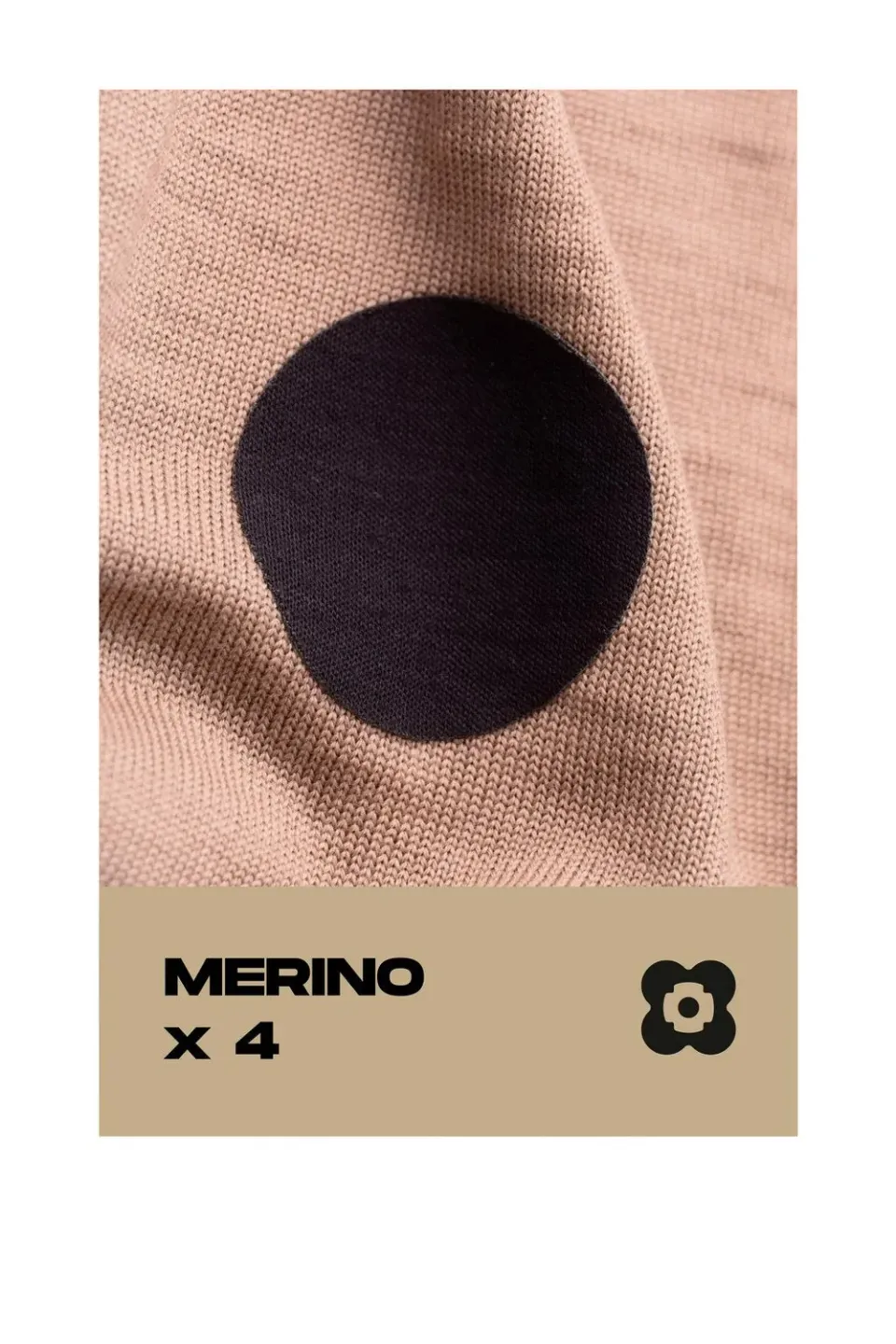 FabPatch Merino Black lapper sort 4-pak uld