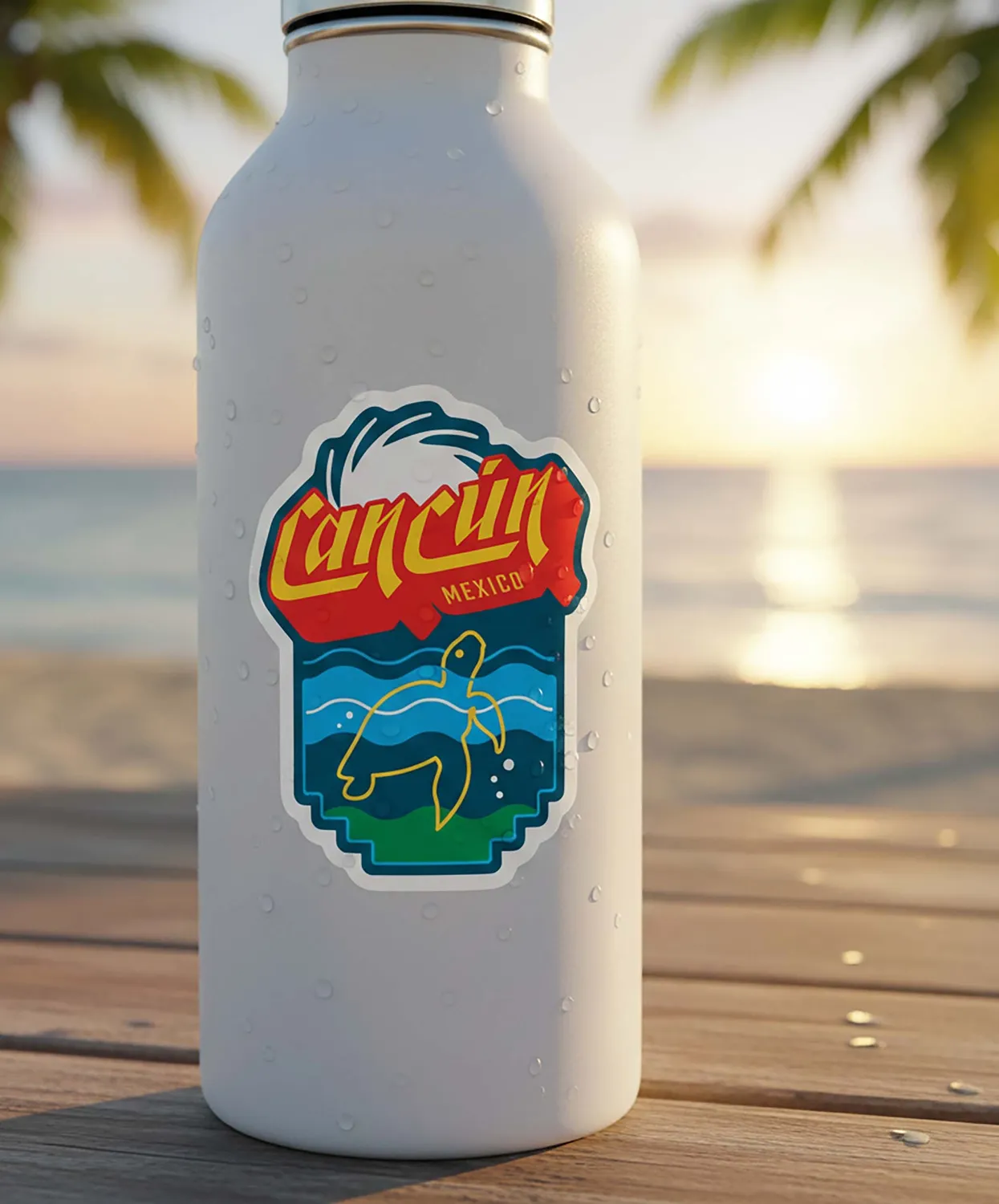 Vagabond Heart Cancun klistermærke 1 stk vejrbestandig