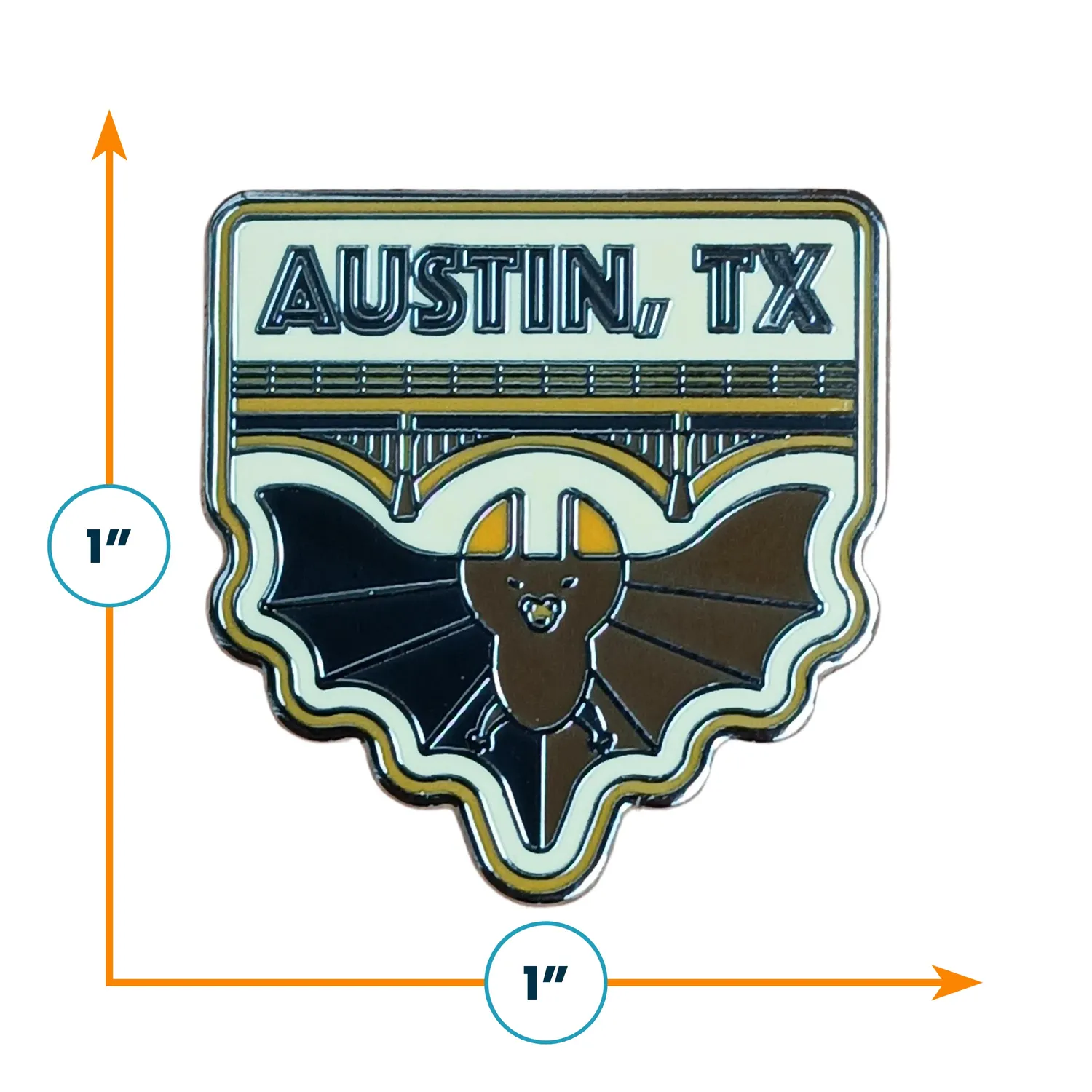 Vagabond Heart Austin emaljepin Texas 25 mm