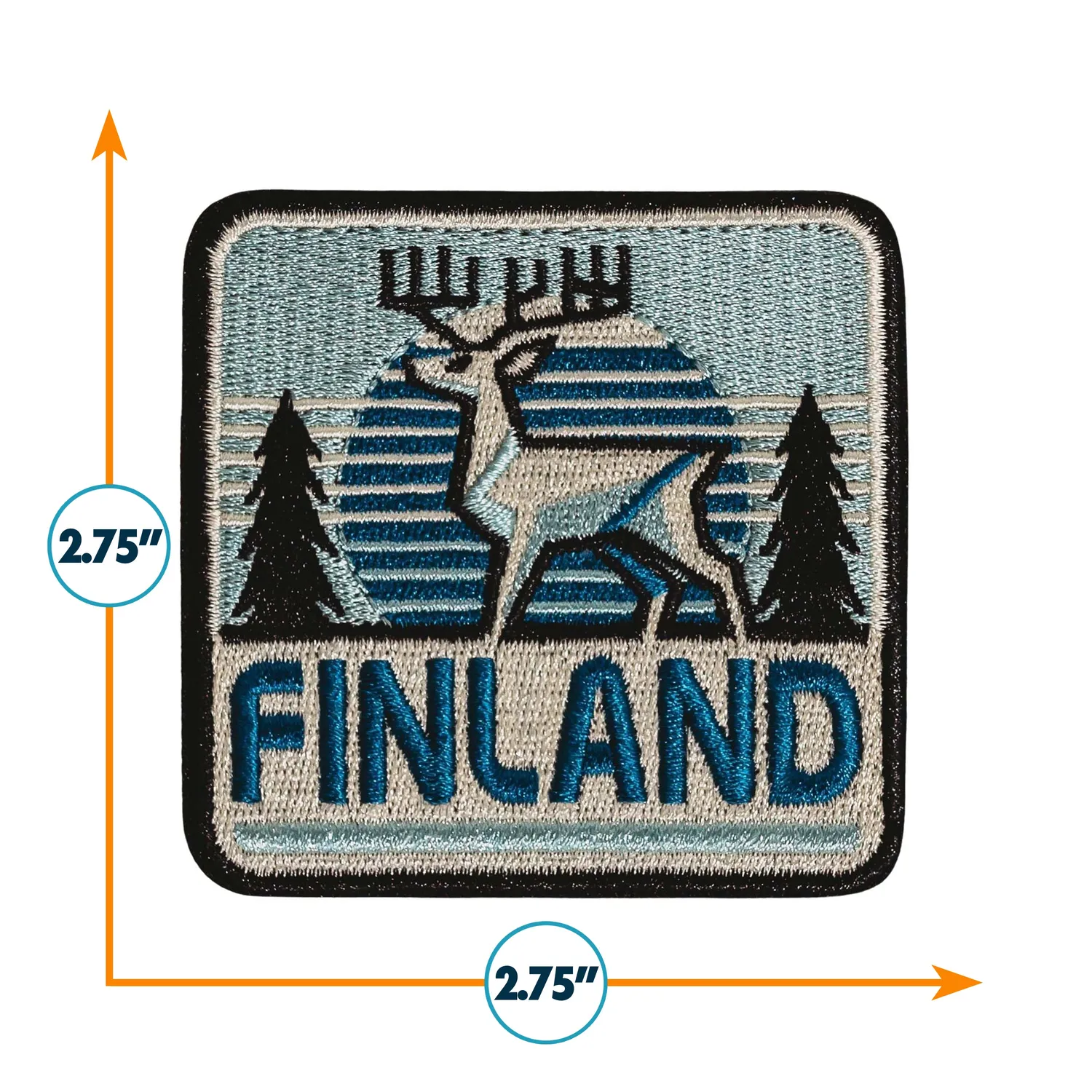 Vagabond Heart Finland strygemærke broderet