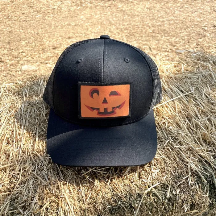 Pull Patch Pumpkin Face patch med velcro græskar
