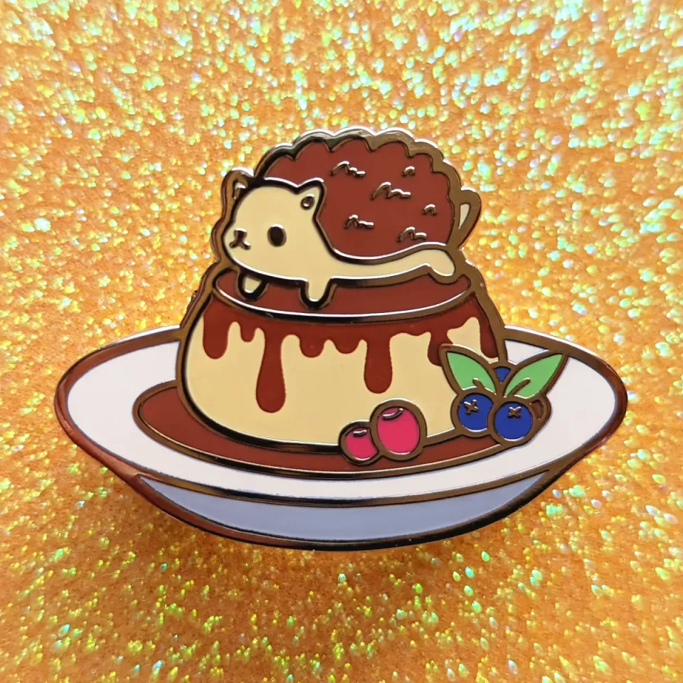 Appleminte Hedgehog Flan pin guld 38 mm