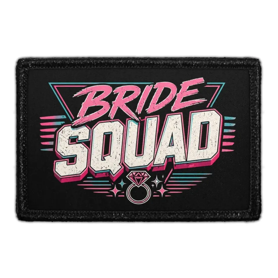 Pull Patch Bride Squad Retro patch 3x2 polterabend