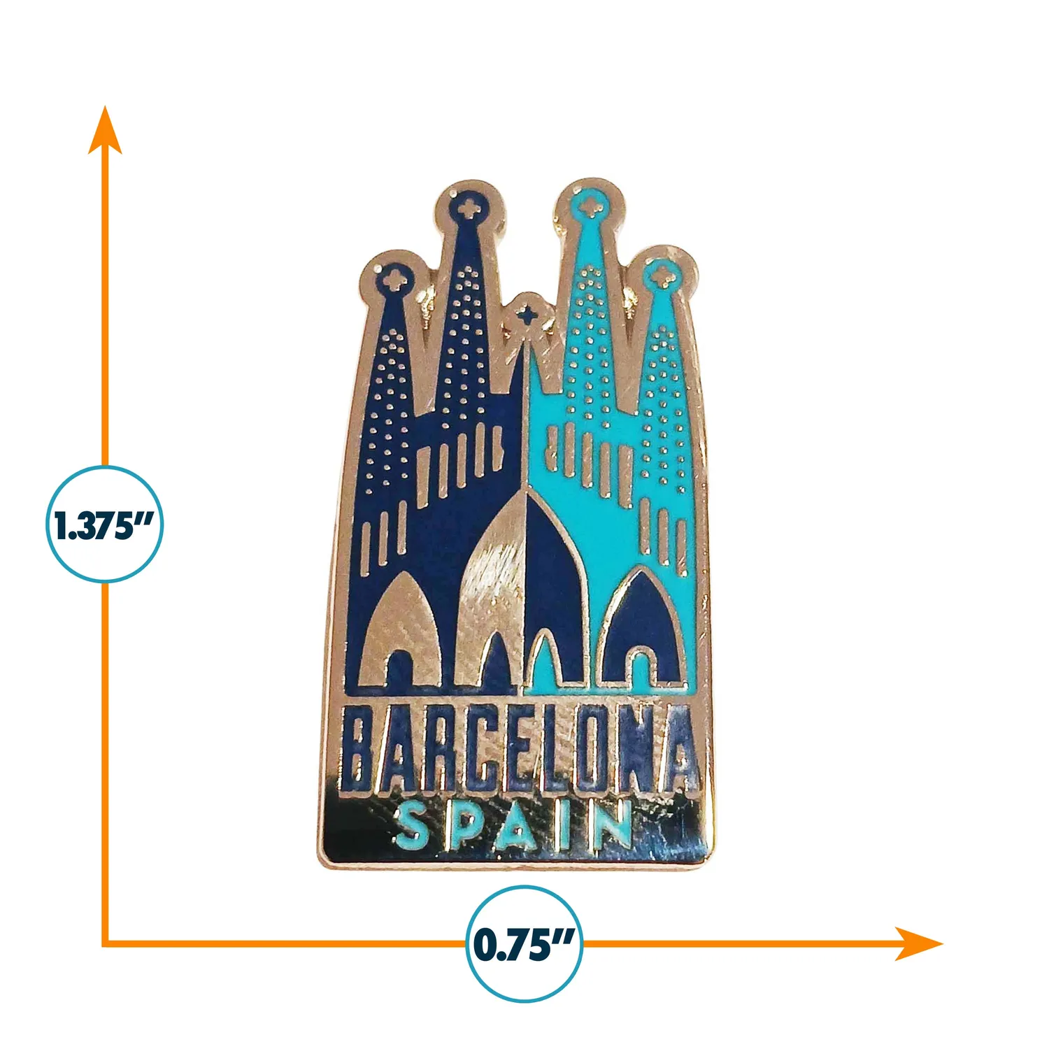 Vagabond Heart Barcelona Spain emaljepin hård emalje