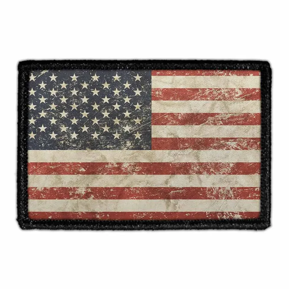 Pull Patch American Flag Distressed patch 76x51 mm