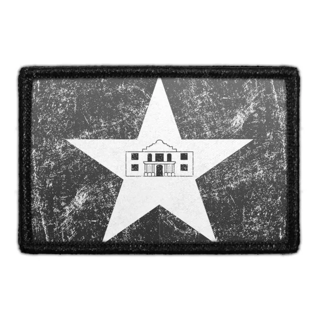 Pull Patch San Antonio City Flag patch sort hvid