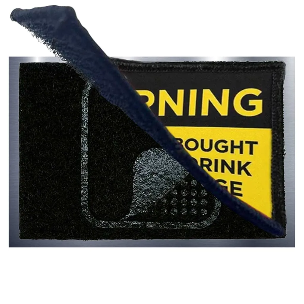 Pull Patch Warning We Bought The Drink Package patch 76x51 mm til velcro
