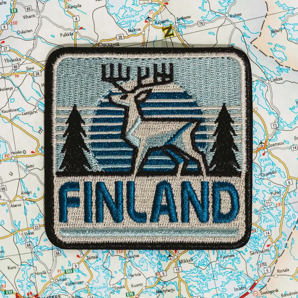 Vagabond Heart Finland strygemærke broderet