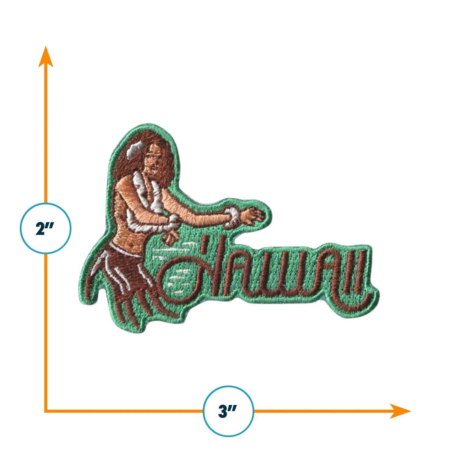 Vagabond Heart Hawaii Hula Girl strygemærke 51x76 mm