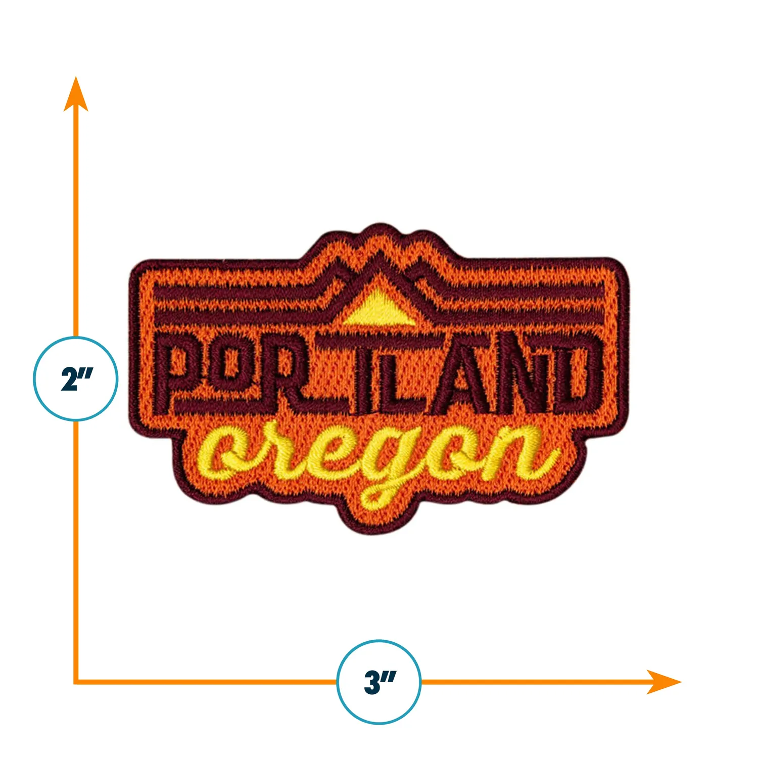 Vagabond Heart Portland Oregon strygemærke PDX broderet