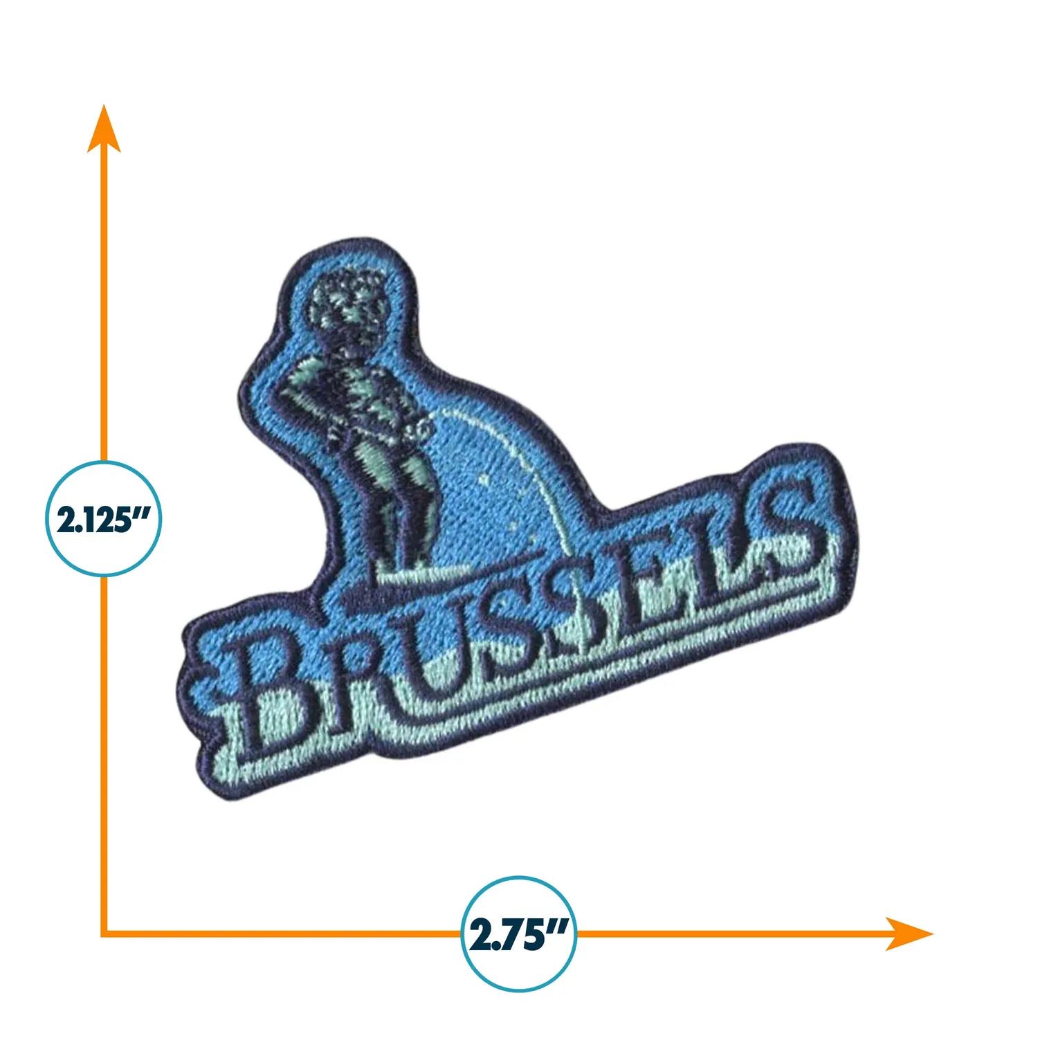 Vagabond Heart Brussels strygemærke 5,4x7 cm broderi